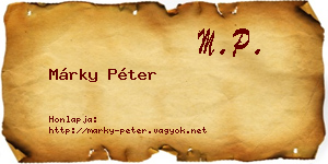 Márky Péter névjegykártya